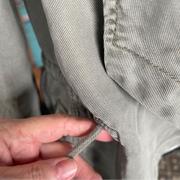 Max Jeans Olive Drape Front Jacket with Wrap Tie, Size XS - Picture 6 of 12